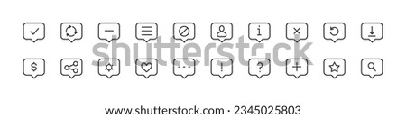 notification premium line icons. Pack of outline objects for web and UIUX design. Icon collection