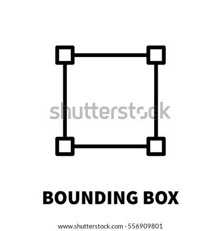 Bounding box icon or logo in modern line style. High quality black outline pictogram for web site design and mobile apps. Vector illustration on a white background.