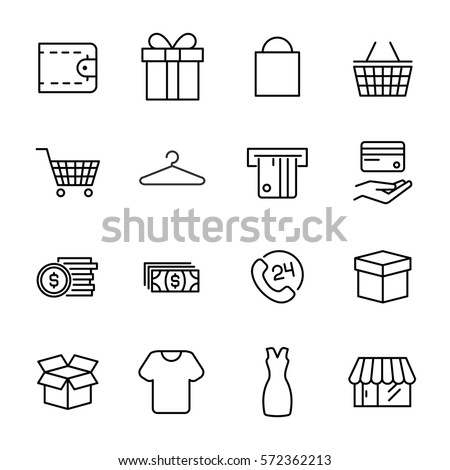 Set of safeguard icons in modern thin line style. . High quality black outline commerce symbols for web site design and mobile apps. Simple shopping pictograms on a white background.
