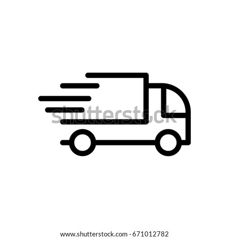 Thin line delivery icon. Vector illustration isolated on a white background. Simple outline pictogram of delivery.