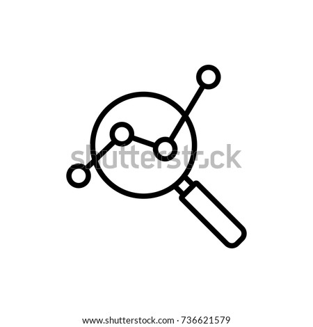 Modern research line icon. Premium pictogram isolated on a white background. Vector illustration. Stroke high quality symbol. Research icon in modern line style.