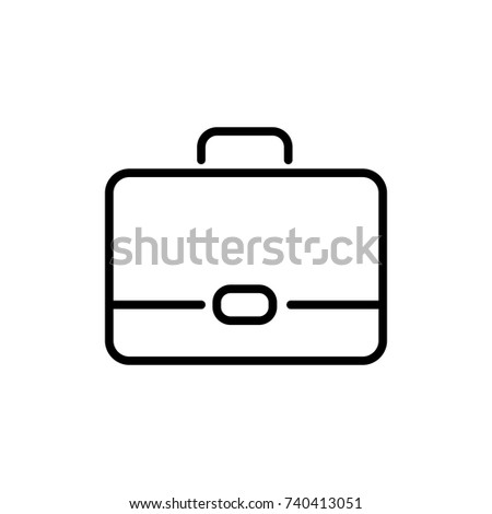 Premium briefcase icon or logo in line style. High quality sign and symbol on a white background. Vector outline pictogram for infographic, web design and app development.