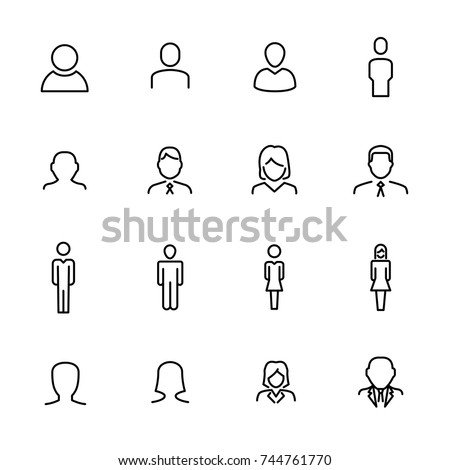 Premium set of user line icons. Simple pictograms pack. Stroke vector illustration on a white background. Modern outline style icons collection. 