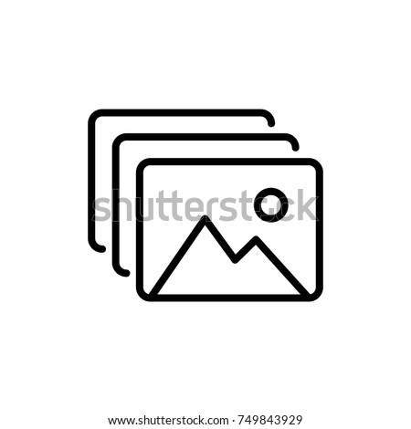 Premium picture icon or logo in line style. High quality sign and symbol on a white background. Vector outline pictogram for infographic, web design and app development.