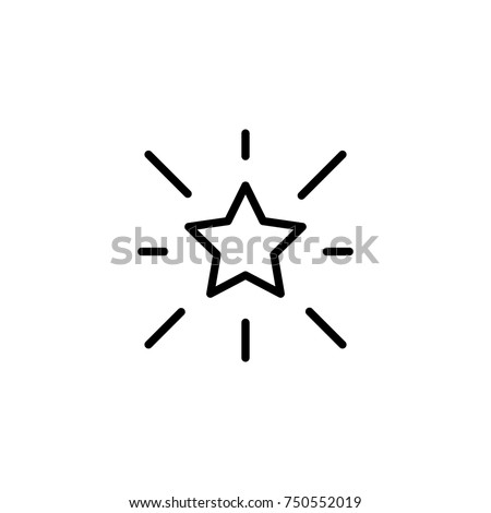 Premium star icon or logo in line style. High quality sign and symbol on a white background. Vector outline pictogram for infographic, web design and app development.