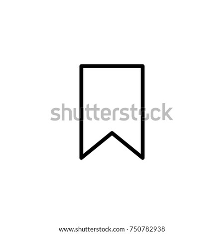 Premium bookmark icon or logo in line style. High quality sign and symbol on a white background. Vector outline pictogram for infographic, web design and app development.