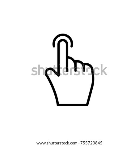 Premium gesture icon or logo in line style. High quality sign and symbol on a white background. Vector outline pictogram for infographic, web design and app development.