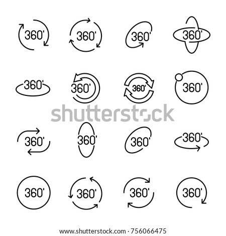 Simple collection of degrees related line icons. Thin line vector set of signs for infographic, logo, app development and website design. Premium symbols isolated on a white background.