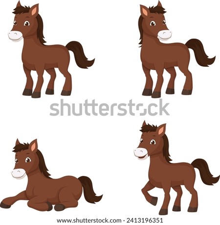 Similar – Image, Stock Photo Horse with little foal