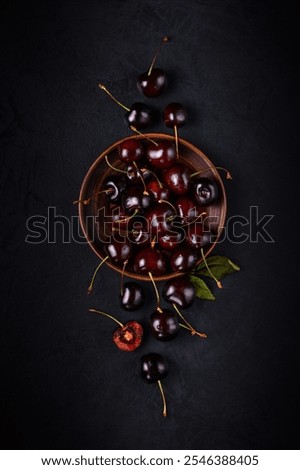 Similar – Image, Stock Photo some drops in a leaf after the  rain