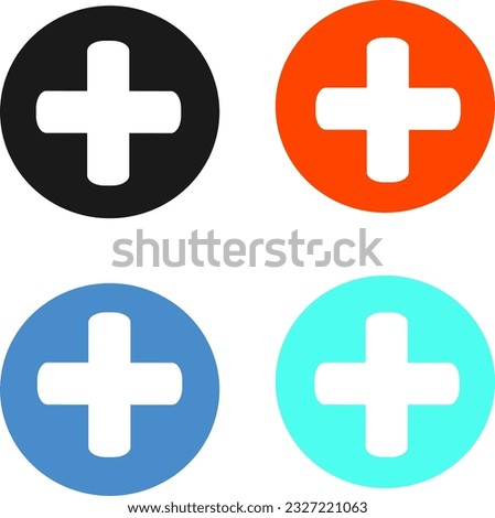  Medical cross icons set vector illustration