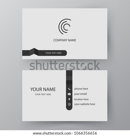 Modern presentation card with company logo. Vector business card template. Visiting card for business and personal use.  Vector illustration design. Photo stock © 