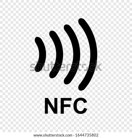 Near field communication (NFC) icon. NFC logo.  Vector icon