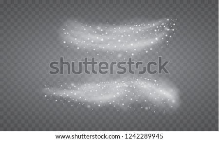 Snow and wind on a transparent background. White gradient decorative element.vector illustration. winter and snow with fog. wind and fog.