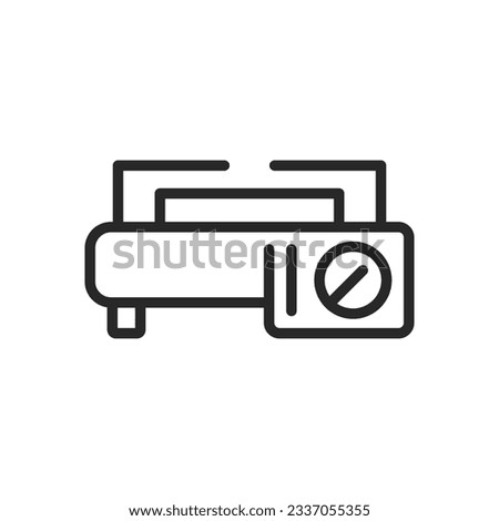 Camping Gas Stove Icon. Vector Line Illustration of a Outdoor Gas Stove for Camping, Cooking, and Adventure.