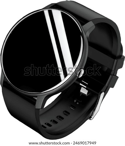 smart watch , illustration black smart watch , isolated