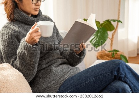 Similar – Foto Bild woman reading upper part