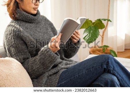 Similar – Foto Bild woman reading upper part