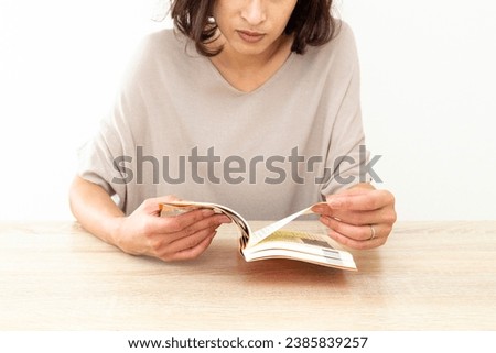 Similar – Foto Bild woman reading upper part