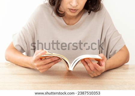 Similar – Foto Bild woman reading upper part