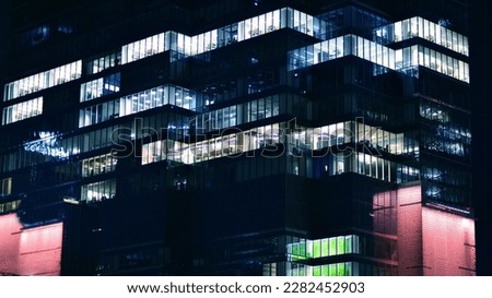 Similar – Foto Bild Gebäude mit spiegelndem Fenster im Abendlicht