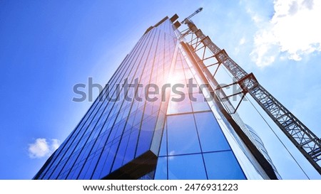 Similar – Image, Stock Photo High-rise building facade glass