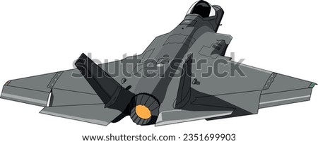 F-35C Take Off Vector Illustration