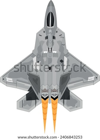 Lockheed Martin F-22 Raptor Stealth Fighter Vertical Take Off with Afterburners