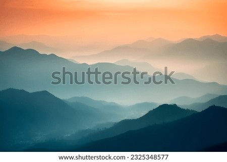 Similar – Image, Stock Photo Majestic scenery of mountains and lake in morning