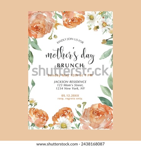 Floral Mother's Day Brunch Invitation