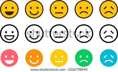 Facial icon set for rating