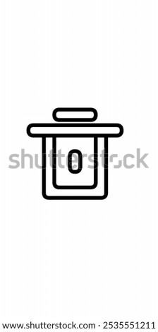 Delete Outline Design Icon silhouette 