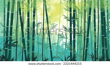 Bamboo Bliss, an art piece capturing the tranquil beauty of a bamboo forest