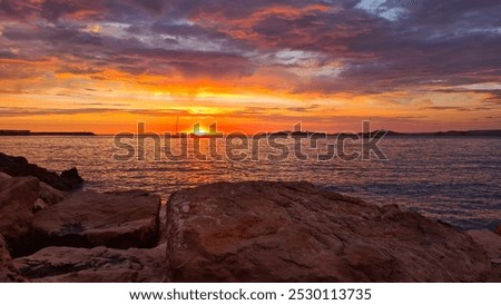 Similar – Image, Stock Photo Marseille / Mediterranean Sea with sailing boats