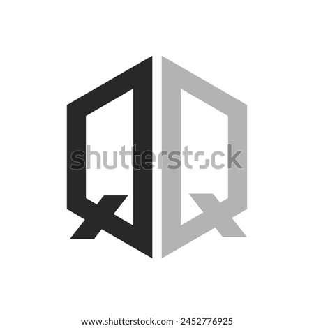 Modern Unique Hexagon Letter QQ Logo Design Template. Elegant initial QQ Letter Logo Concept