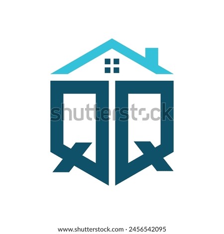 QQ House Logo Design Template. Letter QQ Logo for Real Estate, Construction or any House Related Business