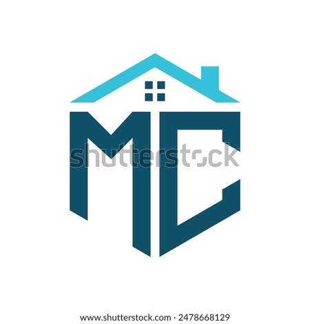 MC House Logo Design Template. Letter MC Logo for Real Estate, Construction or any House Related Business