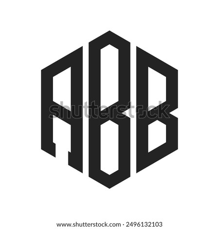 ABB Logo Design. Initial Letter ABB Monogram Logo using Hexagon shape