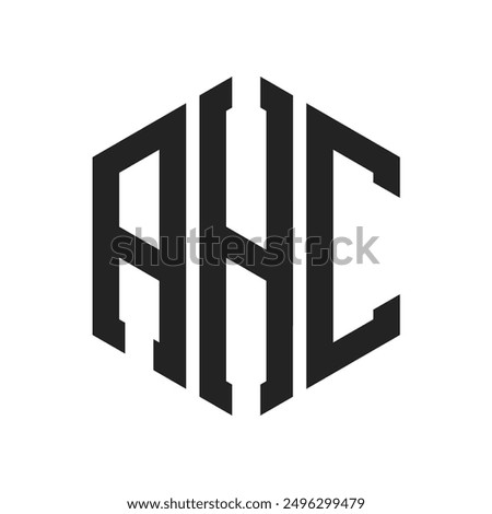 AHC Logo Design. Initial Letter AHC Monogram Logo using Hexagon shape