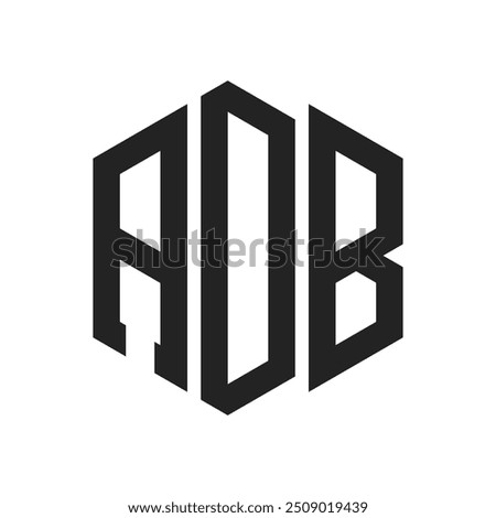 ADB Logo Design. Initial Letter ADB Monogram Logo using Hexagon shape