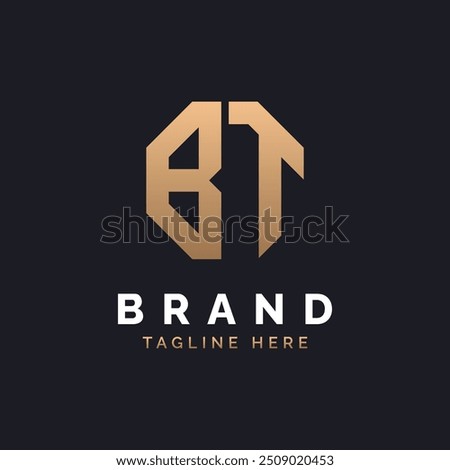 BT Logo Design. Modern, Minimal, Elegant and Luxury BT Logo. Alphabet Letter BT Logo Design for Brand Corporate Business Identity.