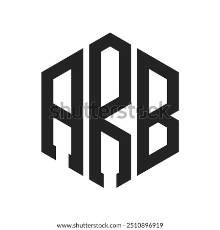 ARB Logo Design. Initial Letter ARB Monogram Logo using Hexagon shape