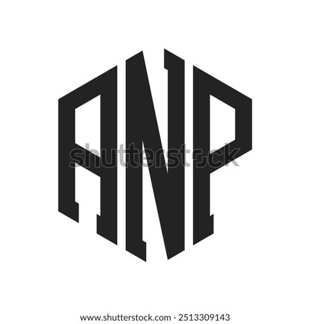 ANP Logo Design. Initial Letter ANP Monogram Logo using Hexagon shape