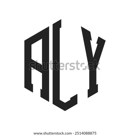 ALY Logo Design. Initial Letter ALY Monogram Logo using Hexagon shape