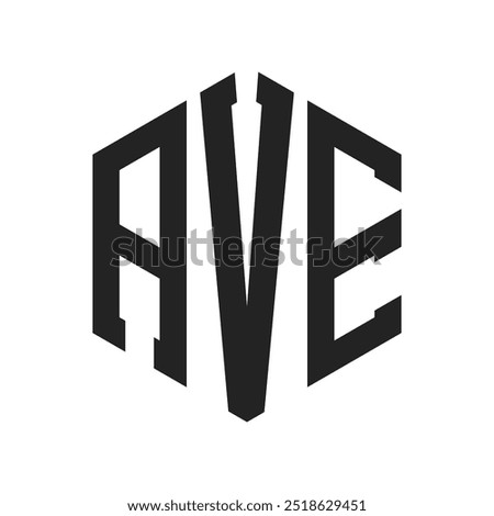 AVE Logo Design. Initial Letter AVE Monogram Logo using Hexagon shape