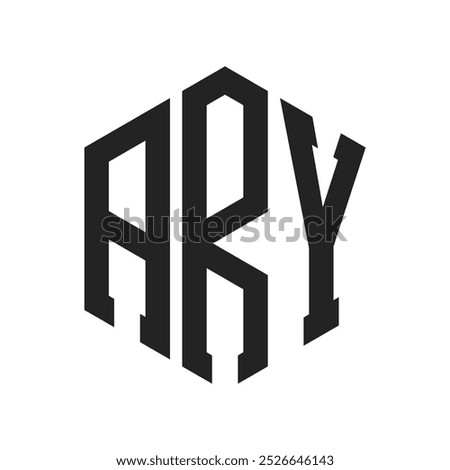 ARY Logo Design. Initial Letter ARY Monogram Logo using Hexagon shape