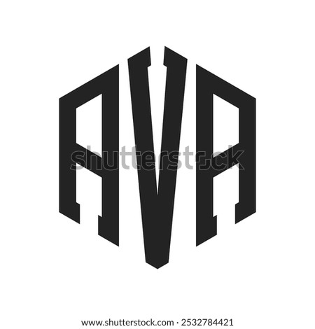 AVA Logo Design. Initial Letter AVA Monogram Logo using Hexagon shape