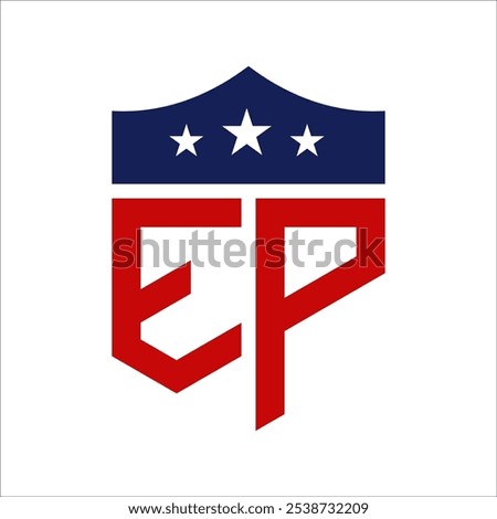 Patriotic EP Logo Design. Letter EP Patriotic American Logo Design for Political Campaign and any USA Event.