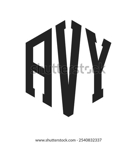 AVY Logo Design. Initial Letter AVY Monogram Logo using Hexagon shape