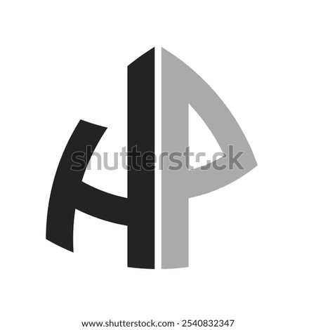 Modern Creative HP Logo Design. Letter HP Icon for any Business and Company